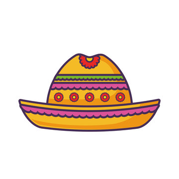 mexican hat in white background