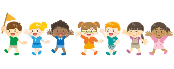 世界の子供達の行進　主線なし