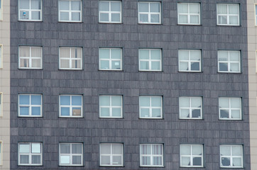 Patterns in soviet modernism architecture , Ulyanovsk. Windows.
