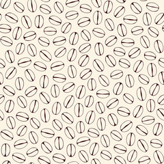 Coffee beans seamless pattern