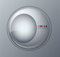 Background on radial gray lines. Abstract circle design 3D background. vector in eps 10