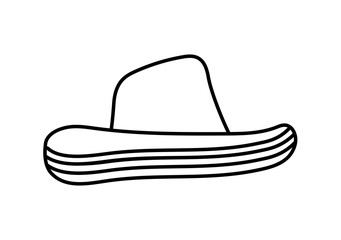 mexican hat in white background