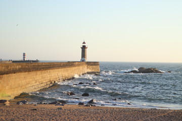 Fototapeta na wymiar Porto foz Lighthouse