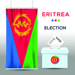 Eritrea election background vector work ,Flat design, Vector illustration.