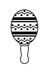 cute maraca in white background