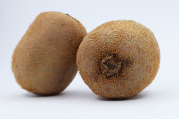 juicy kiwi on a white background. funny smiley with fruits