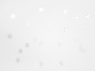 Bright silver star festive confetti