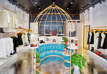 Obraz premium 3d render of fashion shop