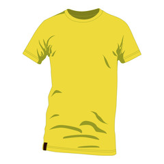 t shirt yelow realistic vector illustration isolated