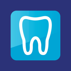 Tooth flat icon. Medical vector