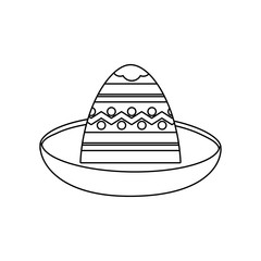 mexican hat in white background