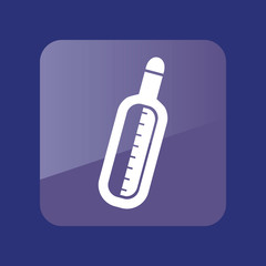 Medical thermometer flat vector icon