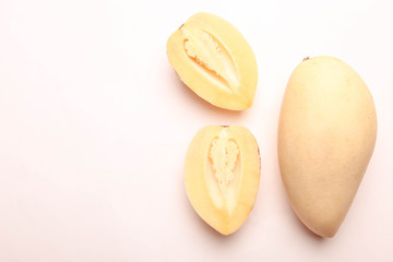 Melon pear and mango