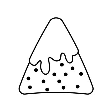 black and white nachos with topping clip art preview