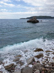 Beautiful seascape. Mediterranean coast.	