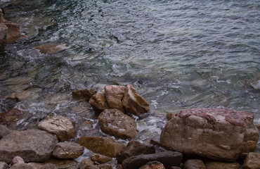 Beautiful seascape. Mediterranean coast.	