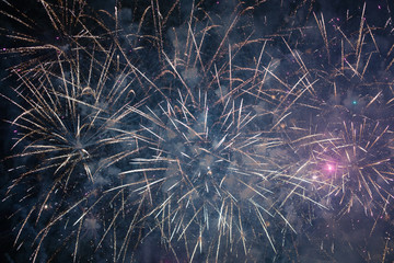 fireworks are in the night sky, festival of fireworks