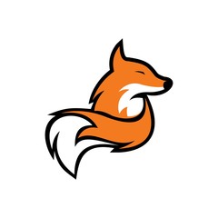 elegant modern fox vector illustration design