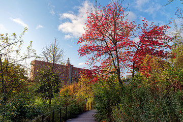 Cormailles park in Ivry-sur-Seine. Paris suburb