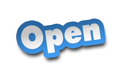 open concept 3d illustration isolated