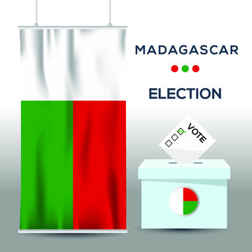 Madagascar election background vector work ,Flat design, Vector illustration.
