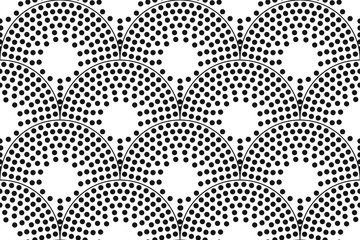 Modern seamless pattern, scales  abstract texture with japan wave, textile print, seamless web page fill, vector illustration. © Vtaurus