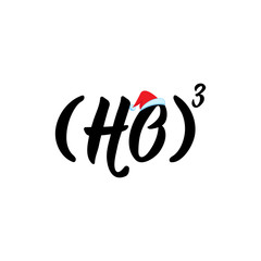 Ho. Lettering. calligraphy vector illustration. Ink illustration.