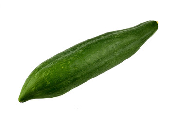 green papaya isolated on white background, ingredient Spicy green papaya salad or somtum Famous food in thailand
