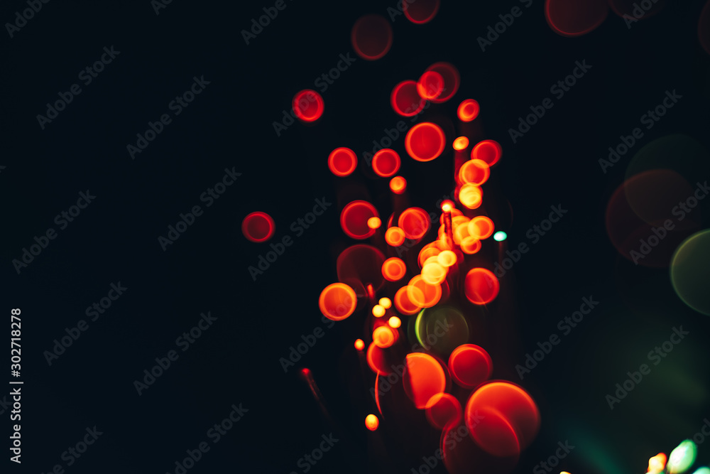 Poster beautiful abstract optical light bokeh on a glow background.