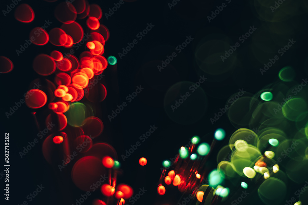 Poster beautiful abstract optical light bokeh on a glow background.