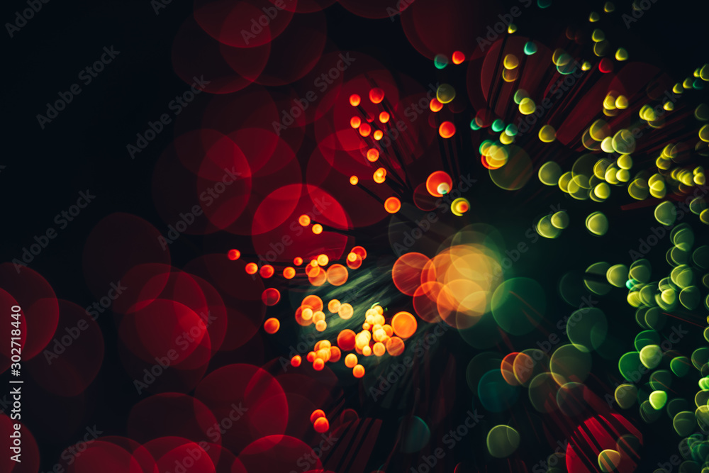 Aufkleber beautiful abstract optical light bokeh on a glow background.