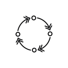 Methodology icon design, strategy symbol isolated on white background. Vector illustration