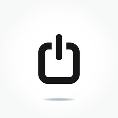 Power button icon design isolated on white background. Vector illustration