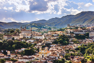 Visão panorâmica de Ouro Preto - Minas Gerais, BR.