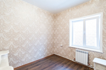 Russia, Moscow- June 26, 2019: interior room apartment. standard repair decoration in hostel