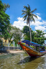 Traditional houses on Khlong, Bangkok, Thailand