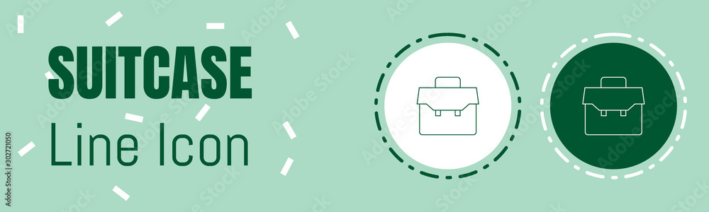 Poster suitcase line icon. useful graphic elements for all kinds of designing work.