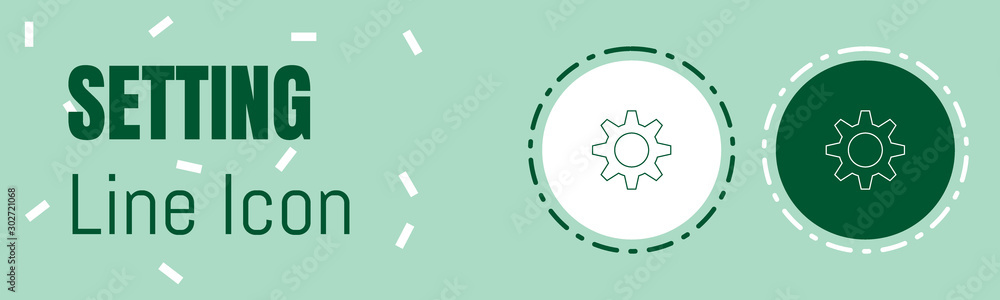 Poster setting line icon. useful graphic elements for all kinds of designing work.