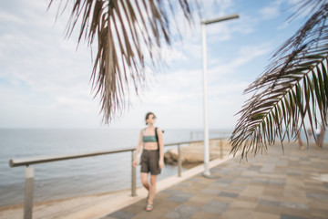 palm trees, leaves, nature in Spain