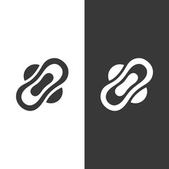 Sanitary pad with wings icon. Isolated image. Feminine hygiene vector illustration