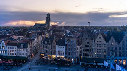 Photo sur Plexiglas Brugges Brugges skyline