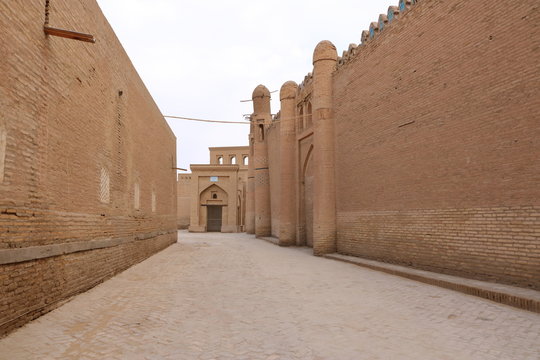 Ichan Kala in Khiva, a UNESCO heritage site in Uzbekistan