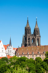 Fototapeta premium Stadt, Albrechtsburg, Dom, - Meißen, Dresden, Sachsen