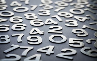 Mathematics background made with solid numbers