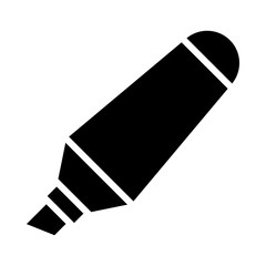 Highlighter Vector illustration. Quality design element Glyph Style. Editable stroke.