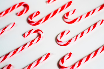 traditional christmas candy on white background