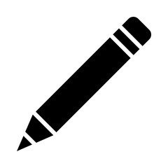 Pencil Vector illustration. Quality design element Glyph Style. Editable stroke.
