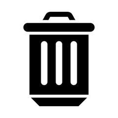 Dustbin Vector illustration. Quality design element Glyph Style. Editable stroke.