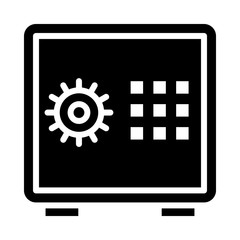 Locker Vector illustration. Quality design element Glyph Style. Editable stroke.