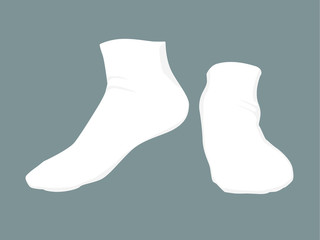 Socks white realistic vector illustration isolated